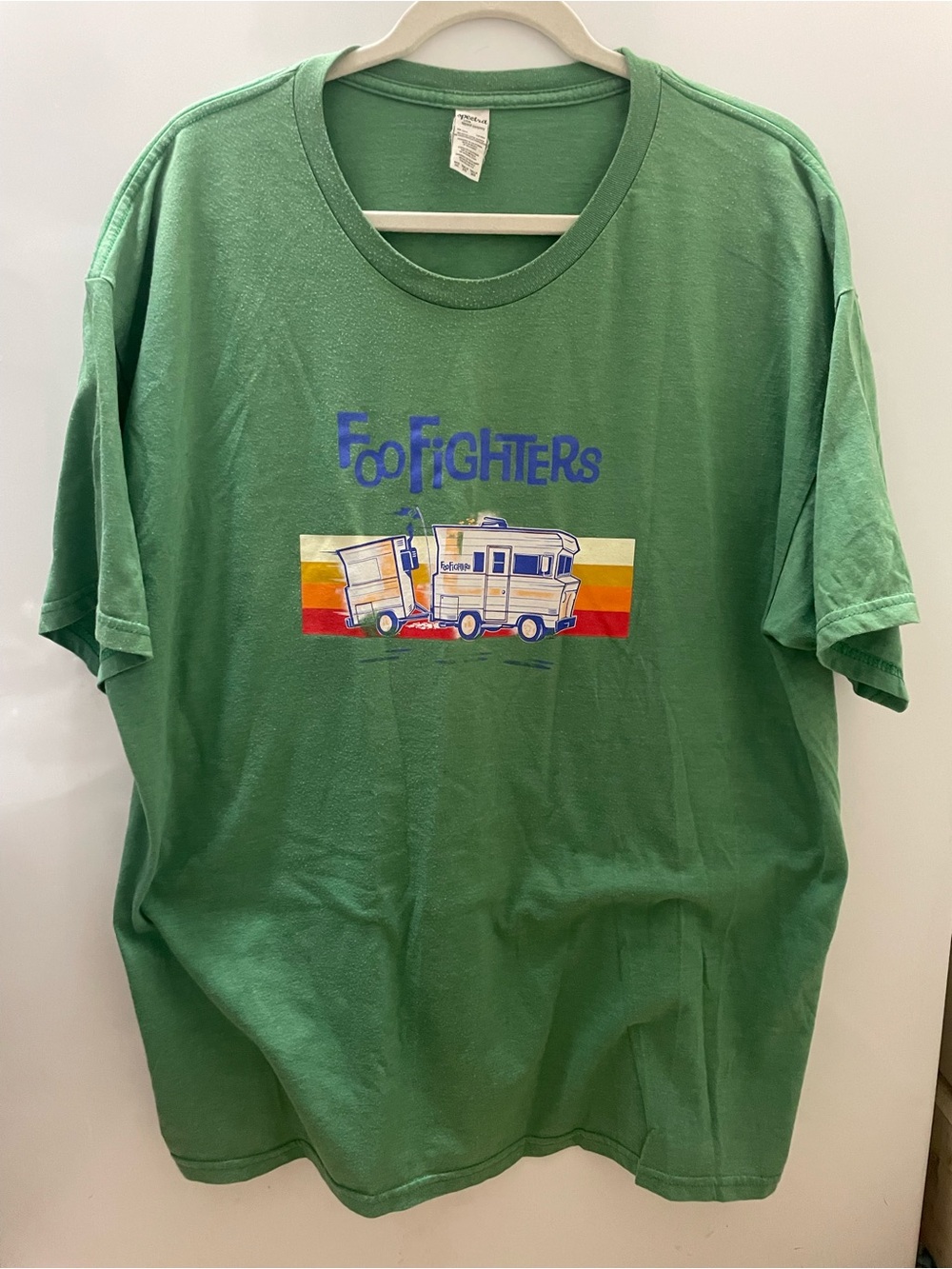 Vintage Foo Fighters Band RV T-shirt Spectra Size XXL 2X Green